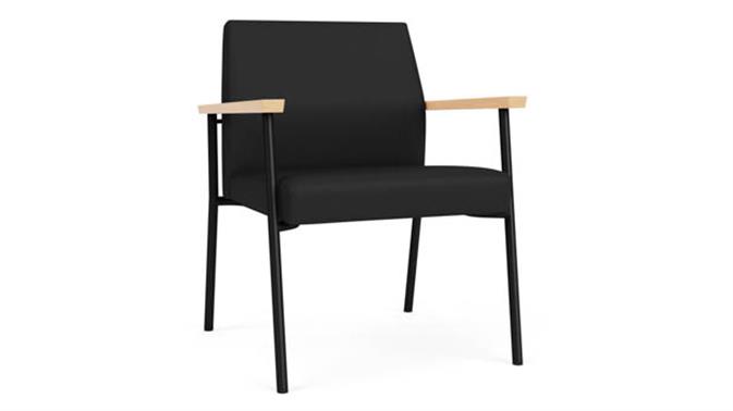 Black Dillon Polyurethane / Black Steel Finish / Natural Maple Armrests