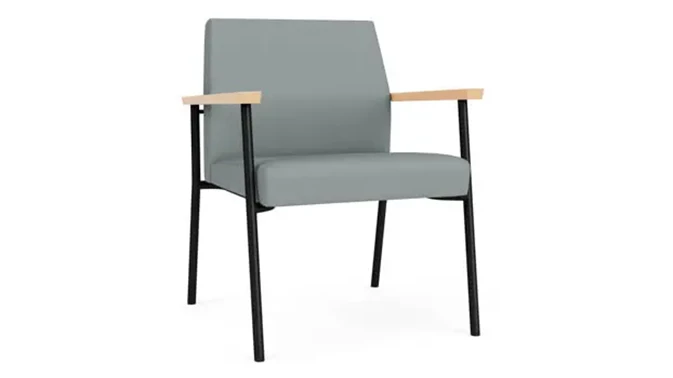 Lucid Dillon Polyurethane / Black Steel Finish / Natural Maple Armrests