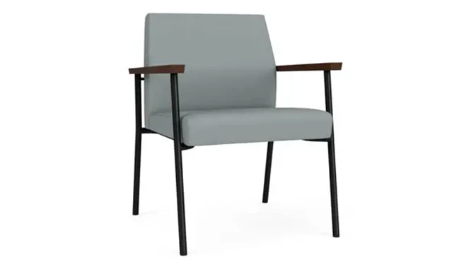 Lucid Dillon Polyurethane / Black Steel Finish / Riftwood Walnut Armrests