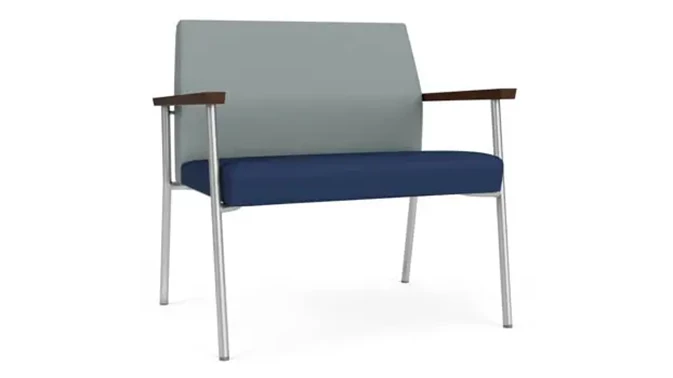 Lucid Dillon Polyurethane / Ocean Dillon Polyurethane / Silver Finish / Riftwood Walnut Arm Cap