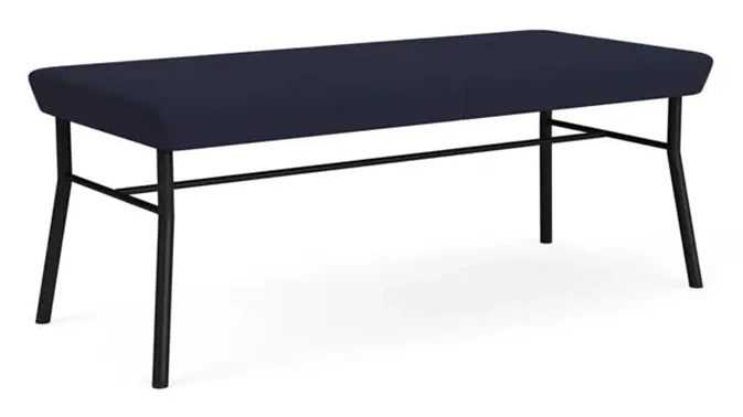 Navy Open House Fabric / Black Steel Finish