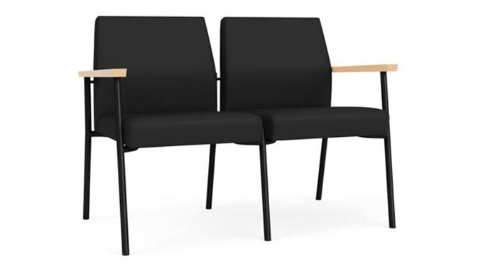 Black Dillon Polyurethane / Black Steel Finish / Natural Maple Armrests