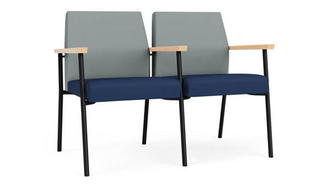 Lucid Dillon Polyurethane / Ocean Dillon Polyurethane / Black Steel Finish / Natural Arm Cap
