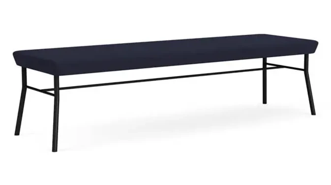 Navy Open House Fabric / Black Steel Finish