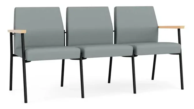 Lucid Dillon Polyurethane / Black Steel Finish / Natural Maple Armrests