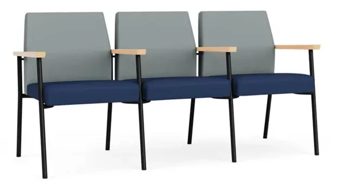 Lucid Dillon Polyurethane / Ocean Dillon Polyurethane / Black Steel Finish / Natural Arm Cap