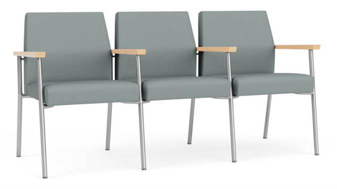 Lucid Dillon Polyurethane / Silver Finish /Natural Maple Armrests