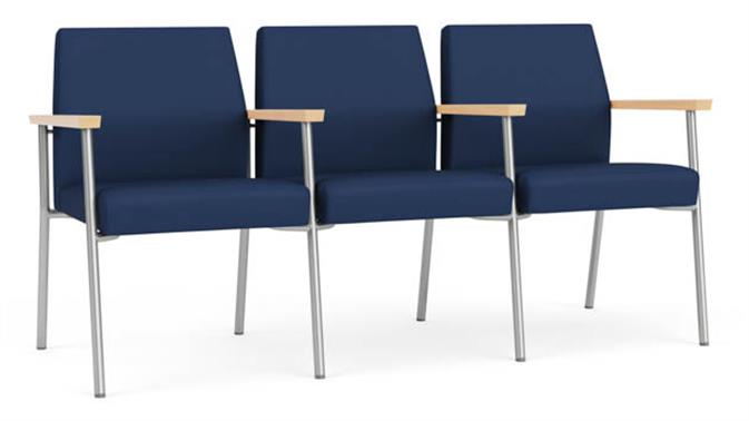 Ocean Dillon Polyurethane / Silver Finish /Natural Maple Armrests