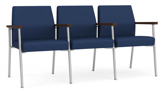 Ocean Dillon Polyurethane / Silver Finish / Riftwood Walnut Armrests