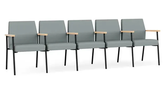 Lucid Dillon Polyurethane / Black Steel Finish / Natural Maple Armrests