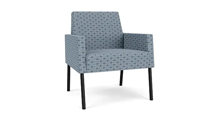 Rain Song Rise Fabric/Black Steel Finish Legs