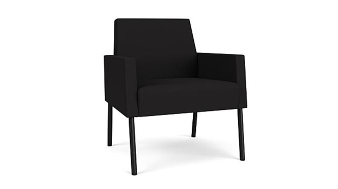 Black Open House Fabric/Black Steel Finish Legs
