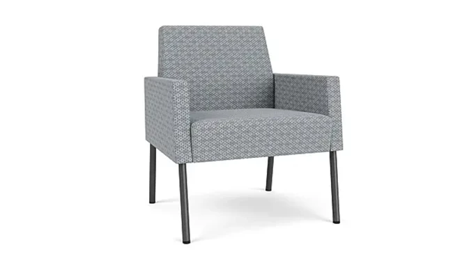 Fog Rise Fabric/Charcoal Finish Legs