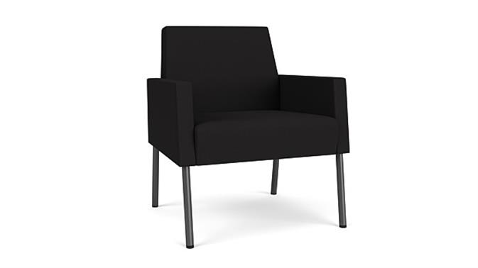 Black Open House Fabric/Charcoal Finish Legs