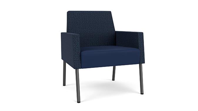 Blueberry Reframe Fabric/ Ink Modena Polyurethane/Charcoal Finish Legs