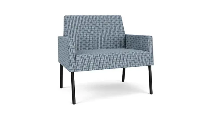 Rain Song Rise Fabric/Black Steel Finish Legs