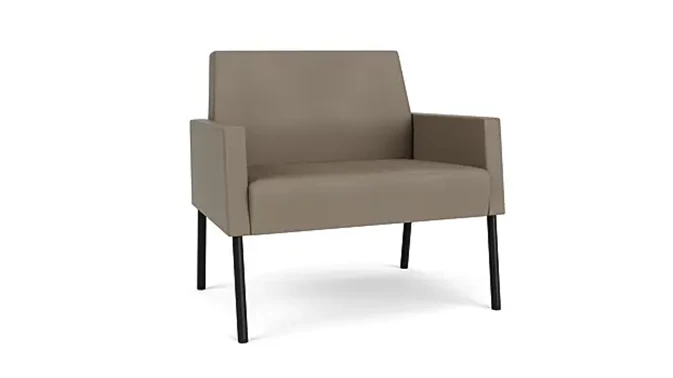 Farro Modena Polyurethane/Black Steel Finish Legs