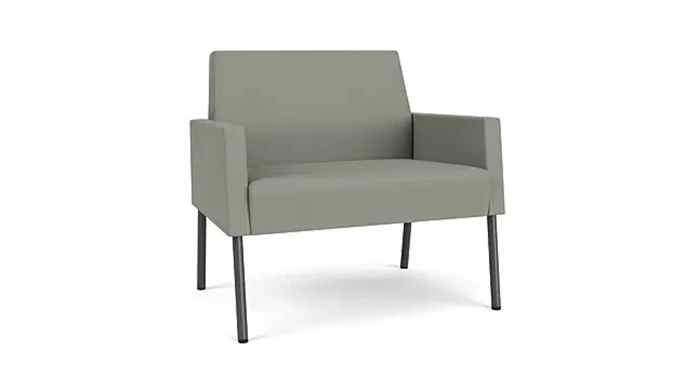 Eucalyptus Open House Fabric/Charcoal Finish Legs