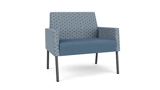 Rain Song Rise Fabric/ Titan Modena Polyurethane/Charcoal Finish Legs