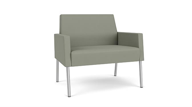 Eucalyptus Open House Fabric/Silver Finish Legs