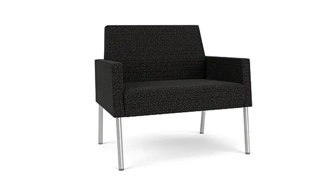 Black Sesame Reframe Fabric/Silver Finish Legs