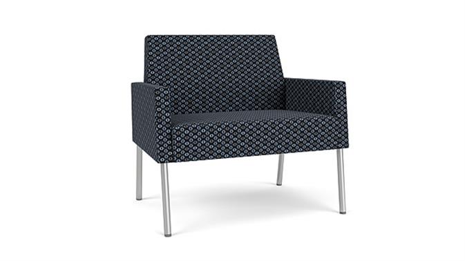 Night Sky Rise Fabric/Silver Finish Legs
