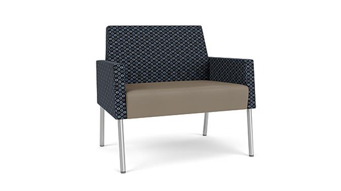 Night Sky Rise Fabric/ Farro Modena Polyurethane/Silver Finish Legs
