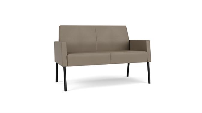 Farro Modena Polyurethane/Black Steel Finish Legs