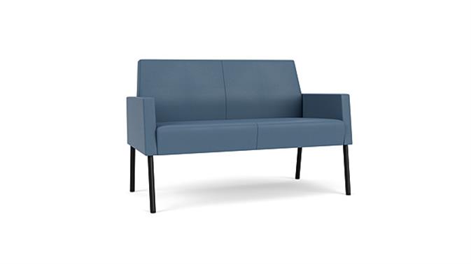 Titan Modena Polyurethane/Black Steel Finish Legs