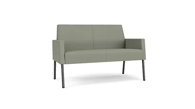 Eucalyptus Open House Fabric/Charcoal Finish Legs