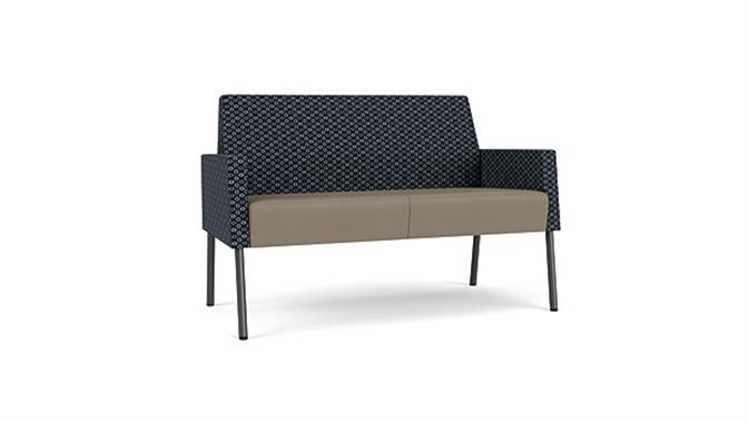 Night Sky Rise Fabric/ Farro Modena Polyurethane/Charcoal Finish Legs