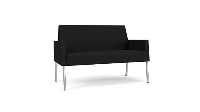 Black Open House Fabric/Silver Finish Legs