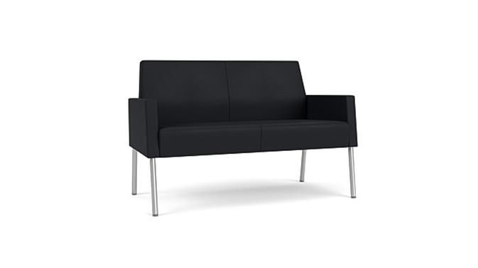 Black Modena Polyurethane/Silver Finish Legs