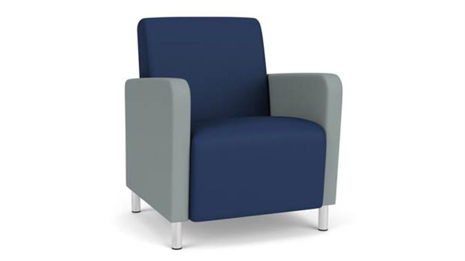 Ocean Dillon Polyurethane / Lucid Dillon Polyurethane / Steel Legs, Brushed Steel