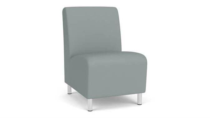 Lucid Dillon Polyurethane / Steel Legs, Brushed Steel