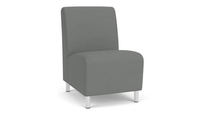 Asteroid Open House Fabric / Steel Legs, Brushed Steel