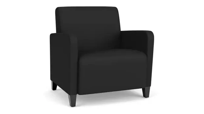 Black Dillon Polyurethane / Wood Legs, Black