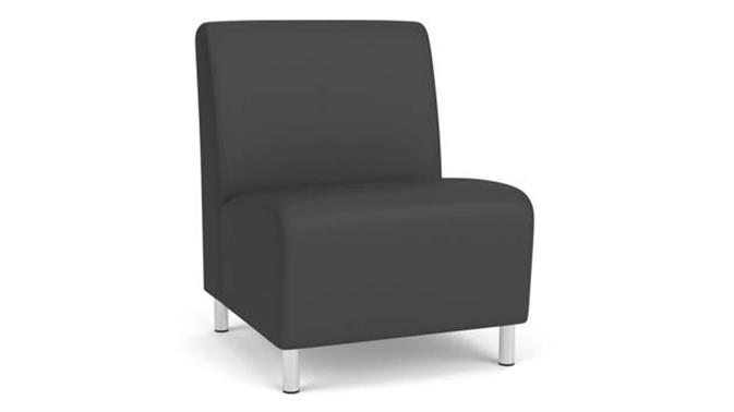 Graphite Dillon Polyurethane / Steel Legs, Brushed Steel