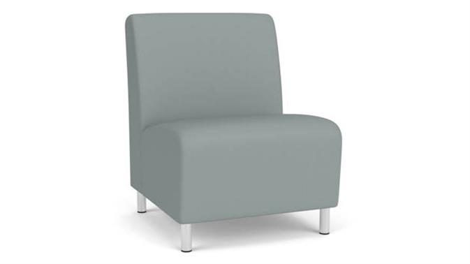 Lucid Dillon Polyurethane / Steel Legs, Brushed Steel