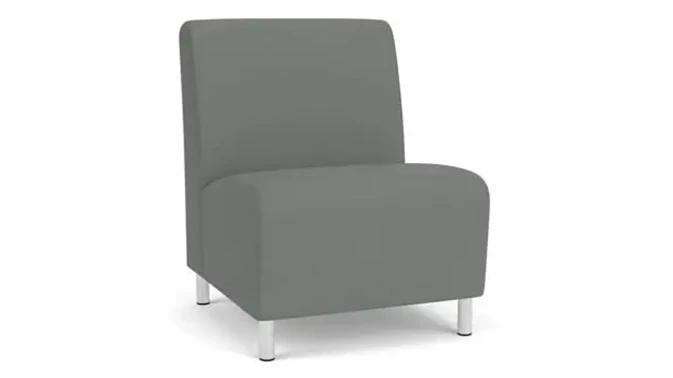 Asteroid Open House Fabric / Steel Legs, Brushed Steel