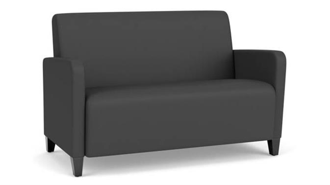 Graphite Dillon Polyurethane / Wood Legs, Black
