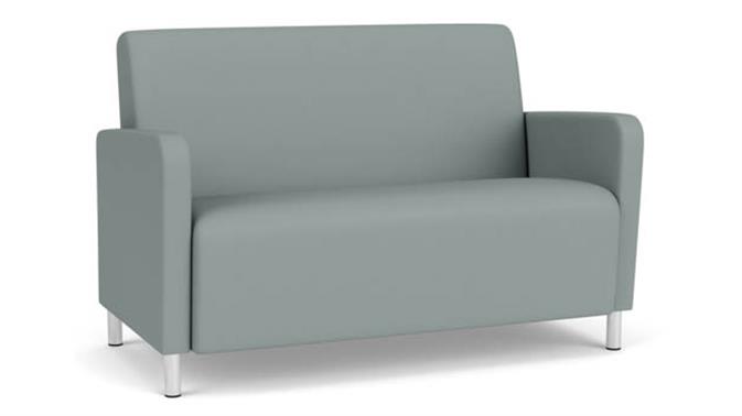 Lucid Dillon Polyurethane / Steel Legs, Brushed Steel