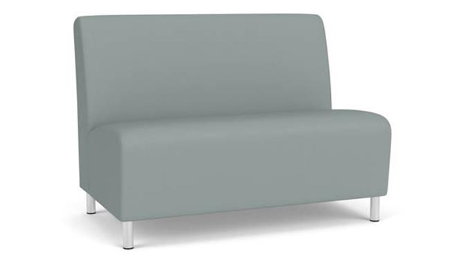 Lucid Dillon Polyurethane / Steel Legs, Brushed Steel