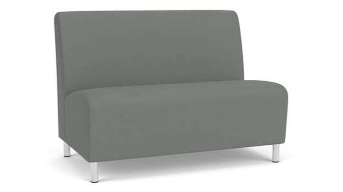 Asteroid Open House Fabric / Steel Legs, Brushed Steel