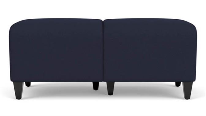 Navy Open House Fabric / Wood Legs, Black