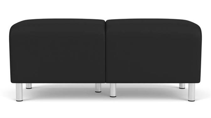 Black Dillon Polyurethane / Steel Legs, Brushed Steel