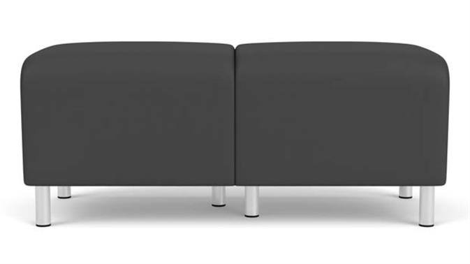 Graphite Dillon Polyurethane / Steel Legs, Brushed Steel