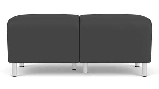 Graphite Dillon Polyurethane / Steel Legs, Brushed Steel