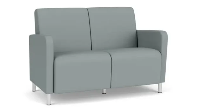 Lucid Dillon Polyurethane / Steel Legs, Brushed Steel