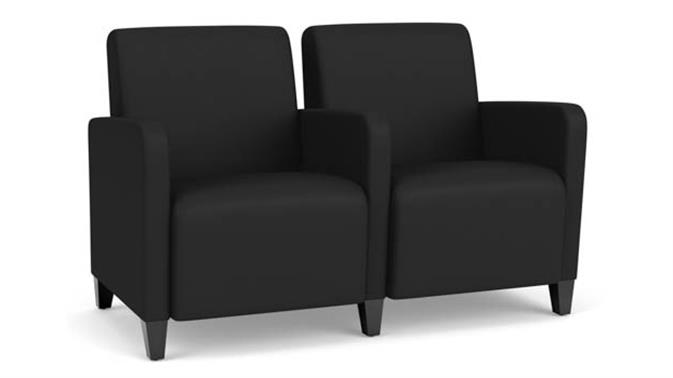Black Dillon Polyurethane / Wood Legs, Black